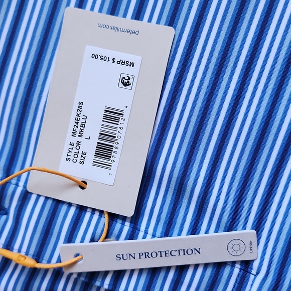 Peter Millar Clifton Performance Jersey in Mako Blue - Picture 10 of 12